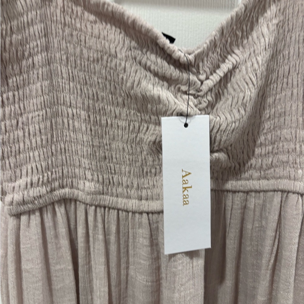 Vici ( Aakaa) Beige Maxi Dress size Small NWT - Picture 5 of 12